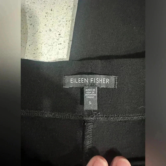 Eileen Fisher Women's Stretch Pull on Pants Large Black EUC - Picture 4 of 6